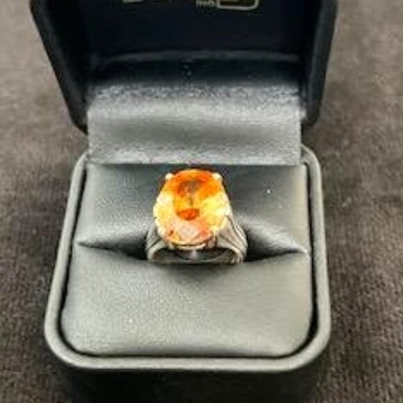 Silpada Jewelry - Silpada Sterling Silver Faceted Champagne 10 carat CZ Ring - Style R1318 –Size 5